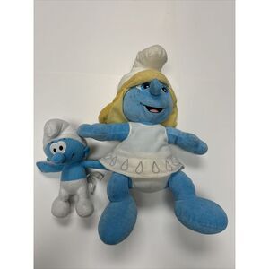 Build-A-Bear Workshop 17" Smurfette Smurf Stuffed Plush With White‎ Dress